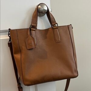 Ellington Brown Leather Tote Bag